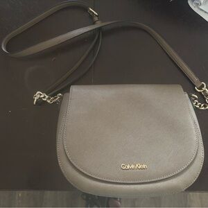 Calvin Klein brown/gold chain Crossbody Bag